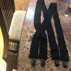 Mens new black suspenders